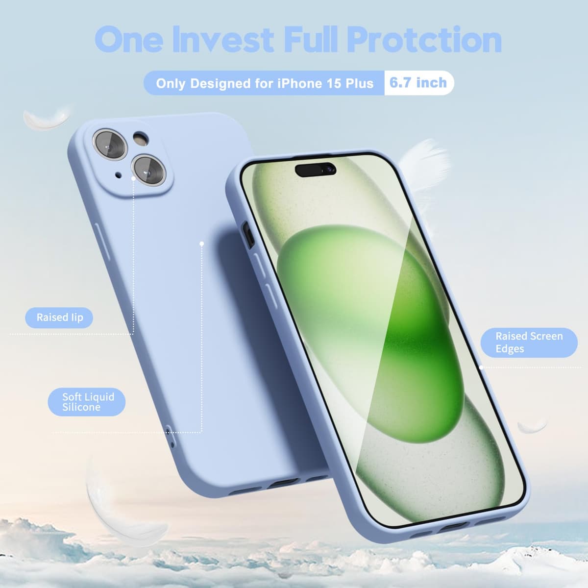oakxco for iPhone 17 Pro Max Phone Case Liquid Silicone, Cute Thin Slim Grip Soft Rubber Gel for Women Men, Smooth Matte TPU Plain Solid Color Girly Simple Case with Camera Cover, Light Pink — view 733