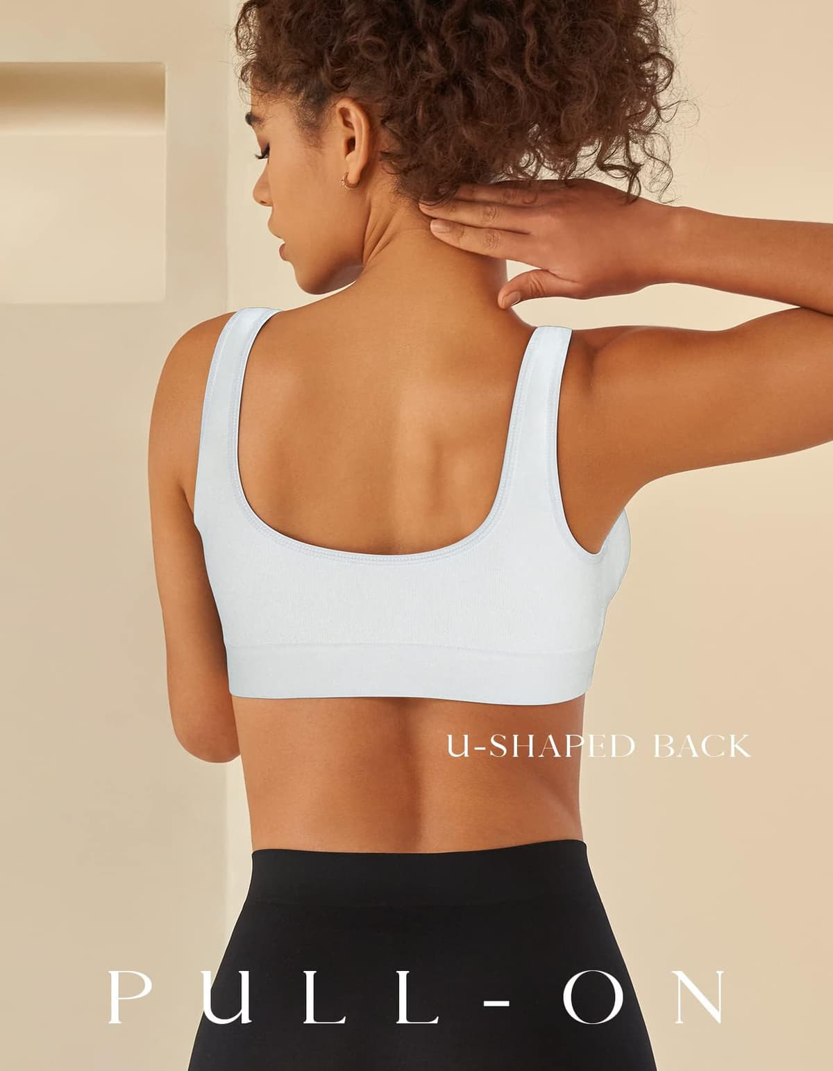 SIMIYA Super Comfort Bra, Womens Sports Bras Removable Pads Plus Size Sleep Bras for Girls in Yoga Bralette Leisure Stretch Crop Tops Vest — view 4