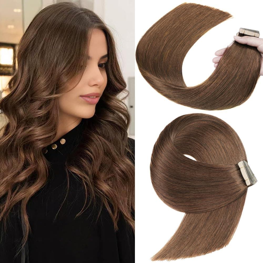YDDM Extensiones Adhesivas Pelo Natural 20pcs 35cm 40g Negro - Extensiones De Cabello Humano (14 Pulgadas, 1B#) — view 11