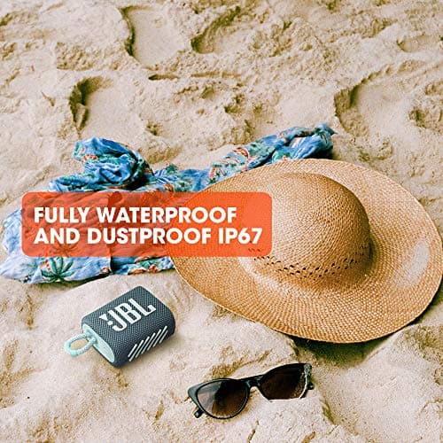 JBL Go 3 - Portable Mini Bluetooth Speaker, big audio and punchy bass, IP67 waterproof and dustproof, 5 hours of playtime, speaker for home, outdoor and travel (Black) — view 2