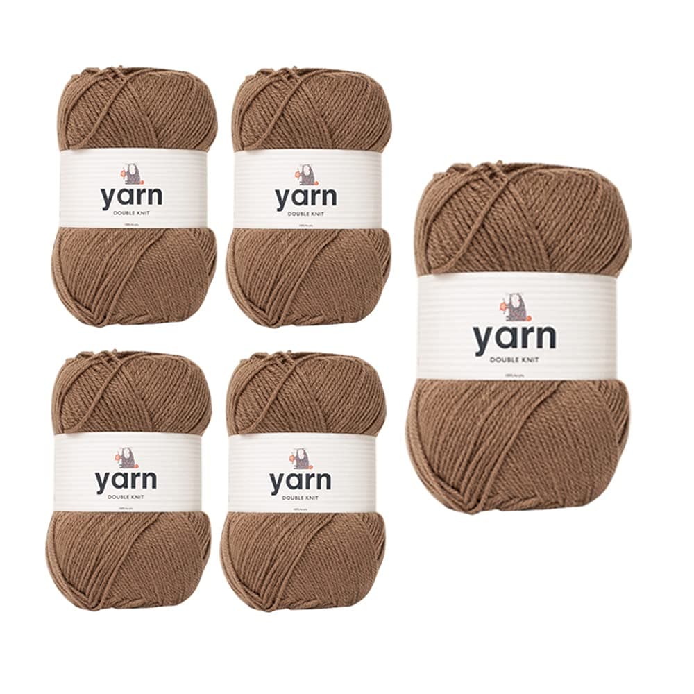 Korbond DK Beige Yarn - 100g Acrylic Wool - Lightweight, Hypoallergenic & Durable Double Knit Crochet Yarn Knitting Wool (290m Total) — view 105