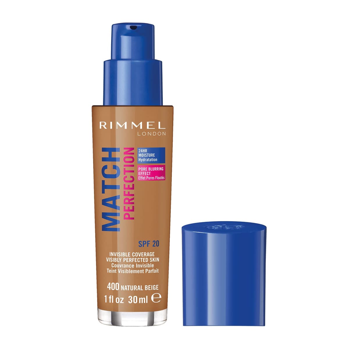 Rimmel Match Perfection Foundation 301 Warm Honey, Medium Coverage, 24hr Hydration, No Caking or Creasing, Lightweight, Reduces Imperfections, Invisible Coverage, SPF20, Cruelty Free — view 14