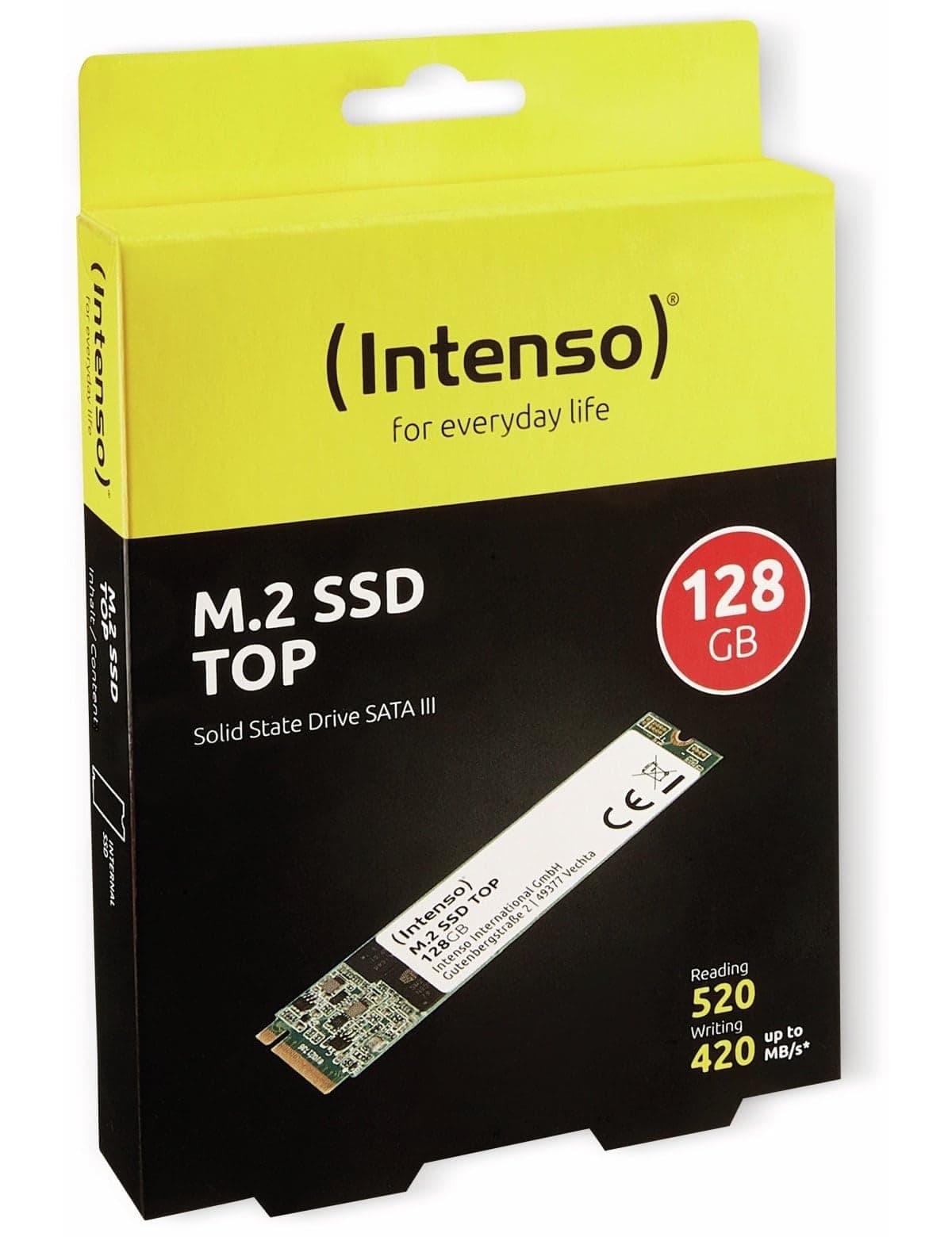 Intenso M.2 SSD Top - Unidad de Estado sólido de 128 GB (M.2 2280, SATA III, hasta 550 MB/s) — view 2