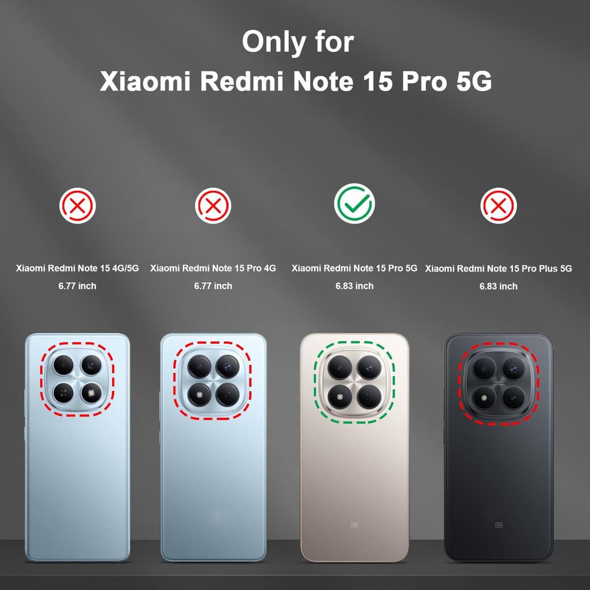 Funda para Xiaomi Redmi Note 15 Pro 5G, Carcasa Antigolpes con Soporte anular metálico, Case Protectora de Grado Militar, Azul — view 6