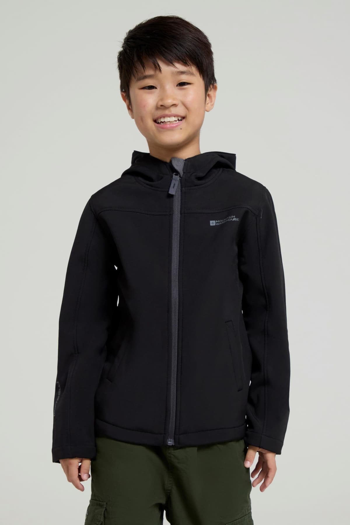 Mountain Warehouse Exodus Kids Softshell Jacket - Breathable, Wind & Water Resistant, Fleece Lined Coat, For Boys & Girls - Best For Sping Summer & Hiking — view 2