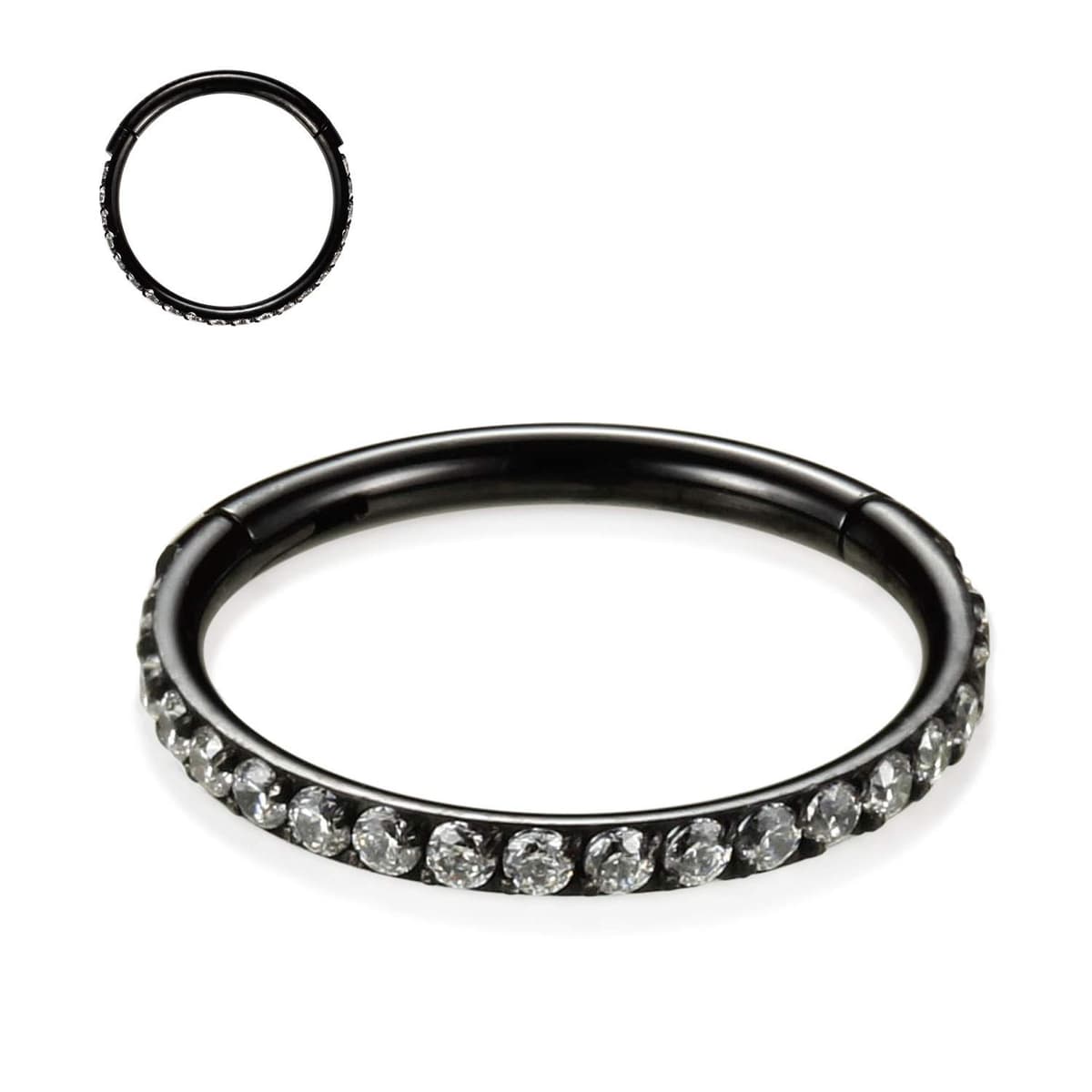 hengkaixuan CZ/Opal Nose Rings Conch Jewellery Septum Clicker 316L Surgical Steel Segment Ring Helix Cartilage Earrings Hoop Daith Tragus Rook Piercing Jewellery — view 58