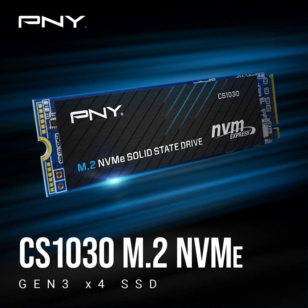 PNY CS1030 500GB M.2 NVMe PCIe Gen3 x4, Velocidad de Lectura de 2000MB/s, Velocidad de Escritura 1100MB/s Internal Solid State Drive (SSD) — view 2
