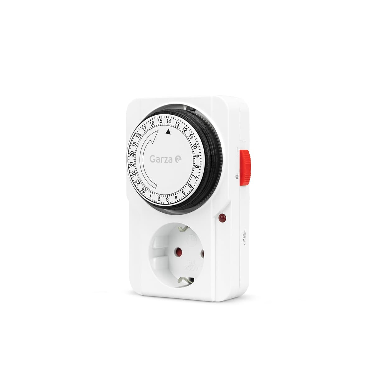 Garza - Temporizador analógico para interiores, juego de 2, enchufe programable, temporizador diario (24 h), máximo 3680 W, 16 a/ 230 V/50 Hz, blanco — view 7