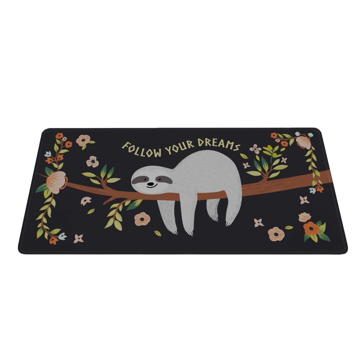 Silent Monsters Mouse Mat XX Large 35 x 16 inches / 90 x 40 cm, Sloth Follow Your Dreams, system Stitched Edges, Office/Gaming Mousemat, Mousepad non-slip & quiet, Desk Mat XXL
