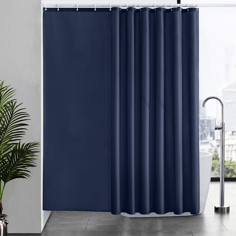 Furlinic Cortina Ducha 200x200cm Antimoho Impermeable Lavable Blanco Tela Poliéster Grandes Cortinas de Baño con 12 Aros de Cortina Ducha. — view 40