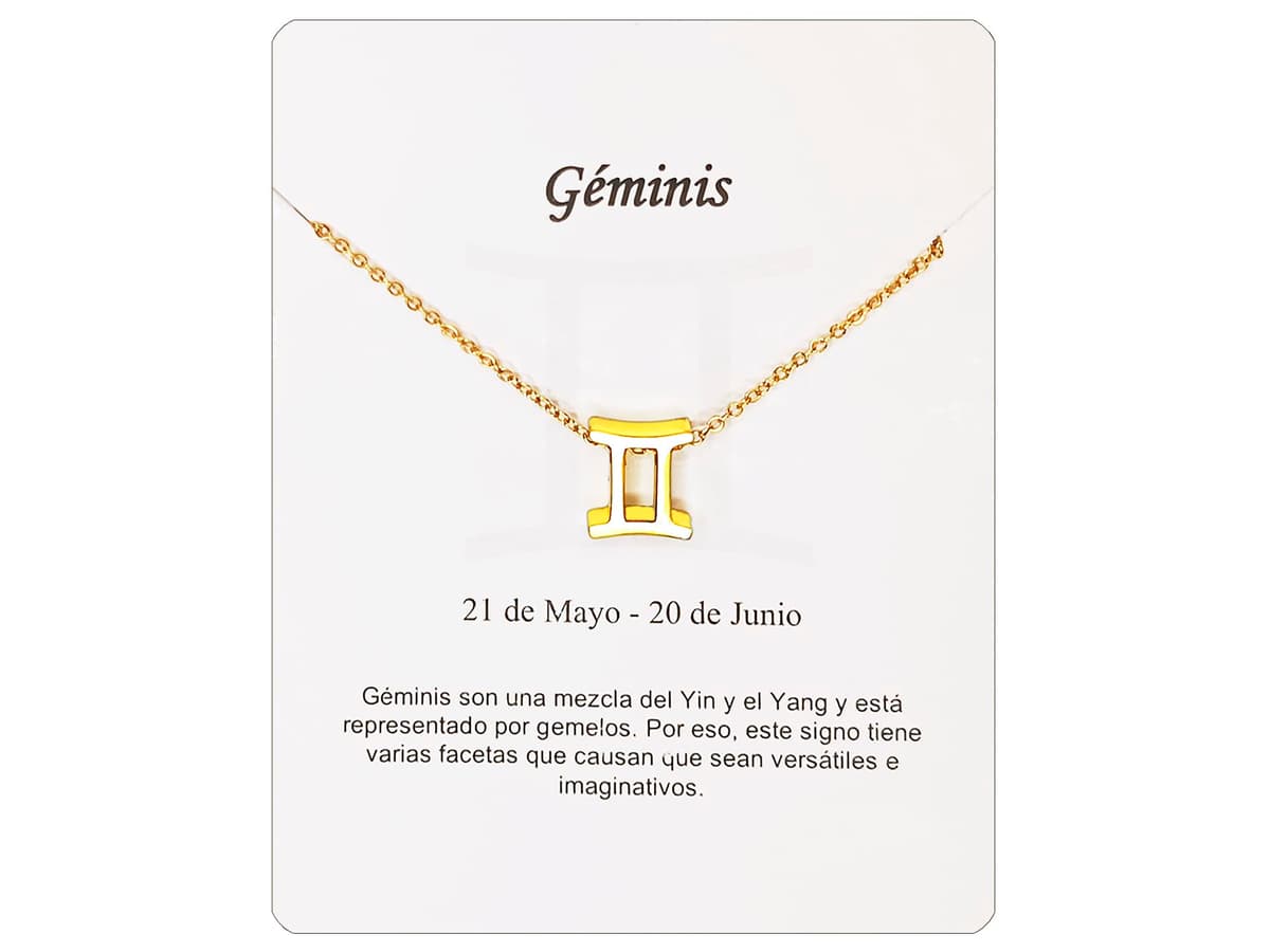 Collar Signo Zodiaco Acero Inoxidable hermosa Tarjeta Significado Signo Zodiacal Colgante Horóscopo Para mujer Regalo Cumpleaños — view 25