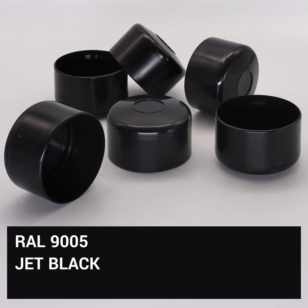 SKIR'CO (30 unidades) Tapas para Postes de Valla, Tapas redondas de plástico negro de 51 mm para postes de valla redondos, cubiertas de postes de valla, color negro RAL 9005 — view 3