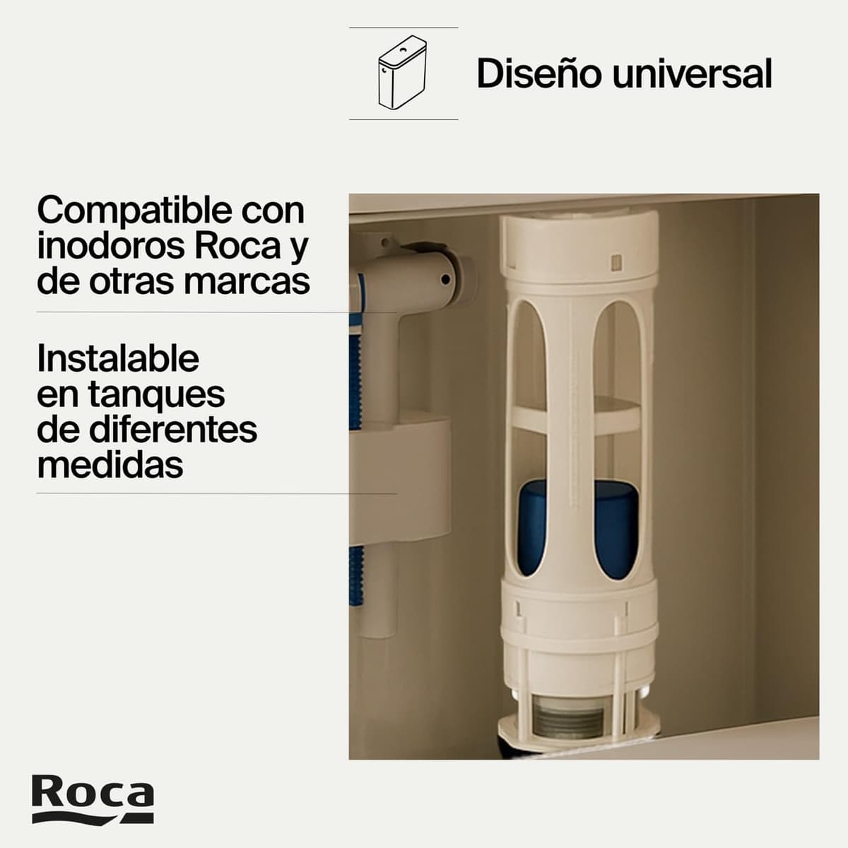 Roca AH0003400R - Kit Mecanismo Descar. D2-D Nr Recambio - Colleción De Baño - Porcelana - Mecanismos — view 5