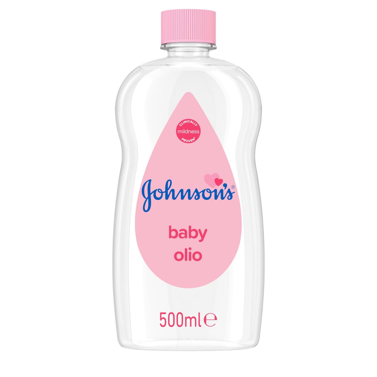 Johnson's Baby Moisturizing Body Oil for Babies & Newborns (500ml), Hypoallergenic Baby Oil for Whole Family, Pediatrician Tested, Massage Friendly