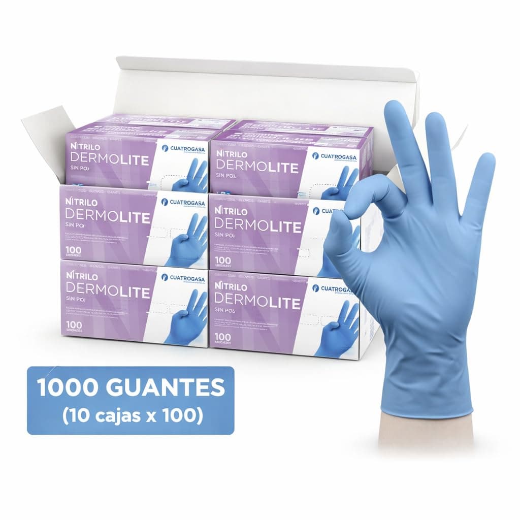 1000 Guantes de Nitrilo Desechables – Sin Polvo, Alta Resistencia – Uso Médico, Alimentario, Limpieza y Taller – Guantes Protectores Azul o Negro – Tallas S, M, L, XL (azul, L) — view 2