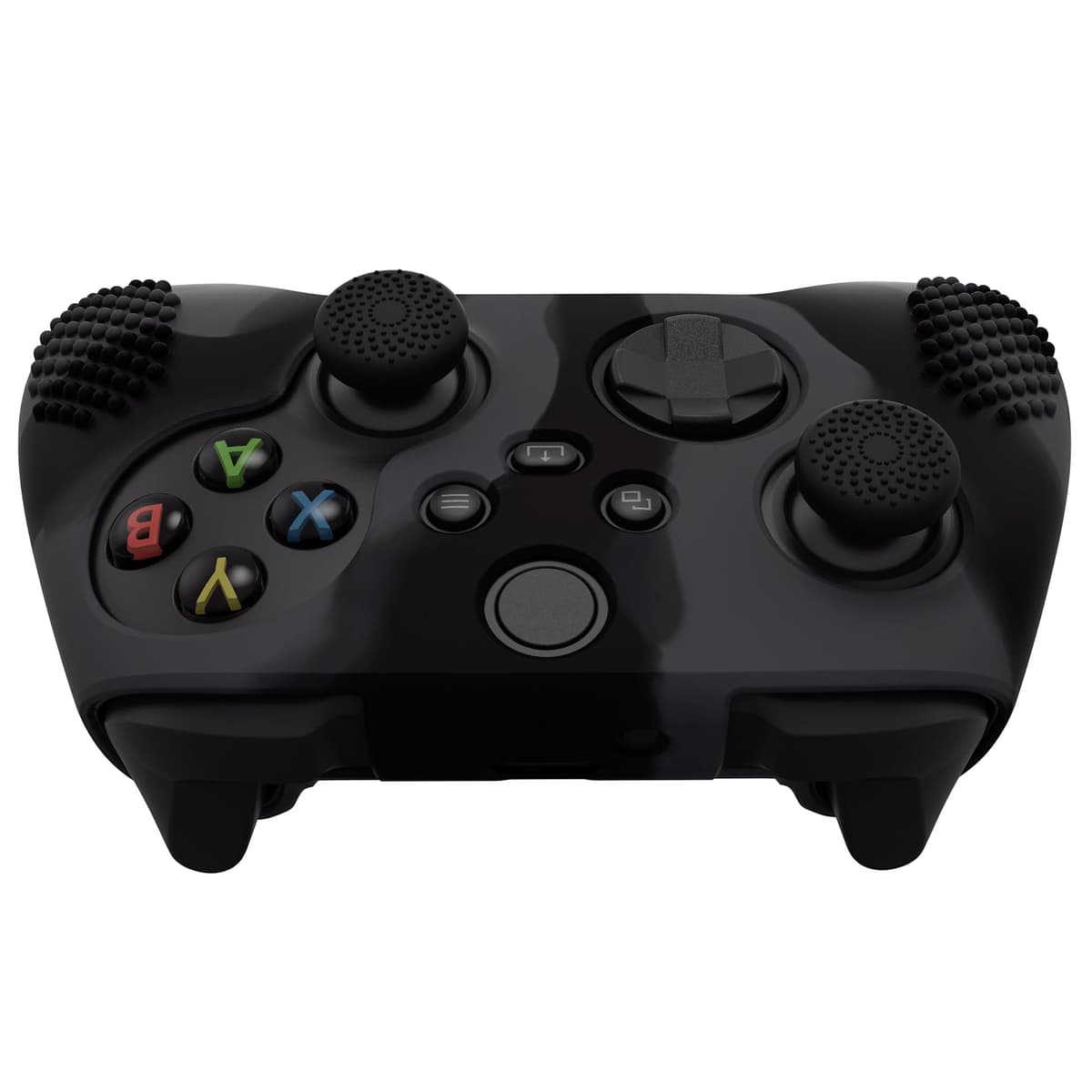 eXtremeRate PlayVital Funda de Silicona para Xbox Series X/S, Carcasa Antideslizante con 6 Thumb Grips, Protector Ergonómico, Accesorios para Xbox Series X/S - 3D Tachonado (Oscuro Gris Negro) — view 8