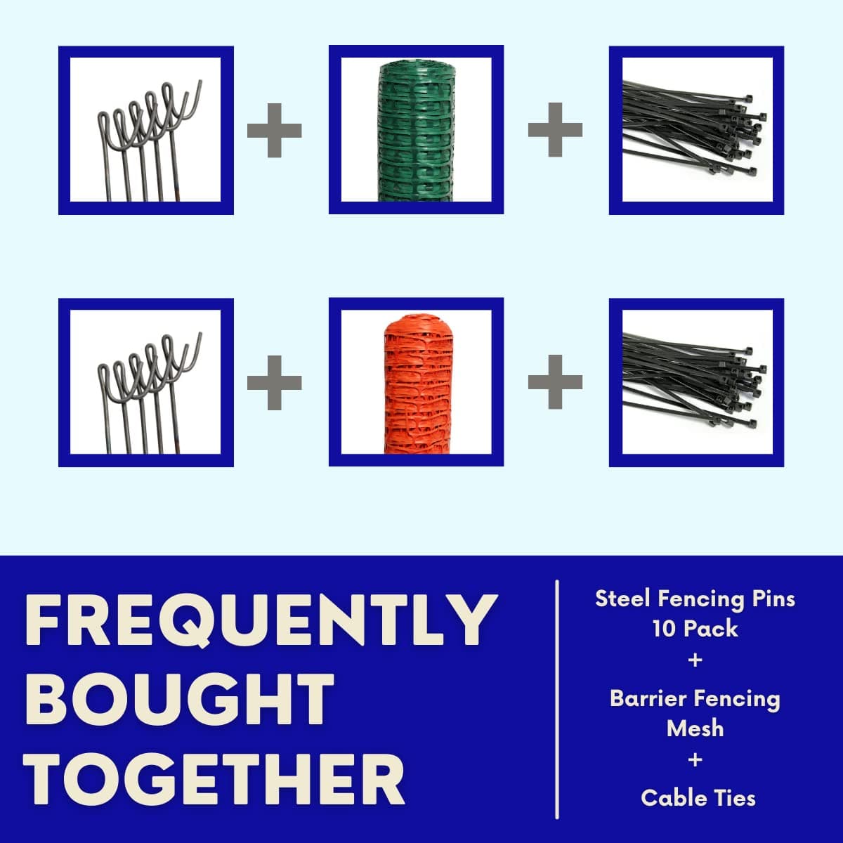 Suregreen Steel Fencing Pins | 1.2m Garden Stakes | 8mm diameter | Metal Fence Stakes for Garden Netting, Temporary Fencing, Garden Fence, Barrier Mesh, Windbreak | Road Pins | 10 Pack — view 3