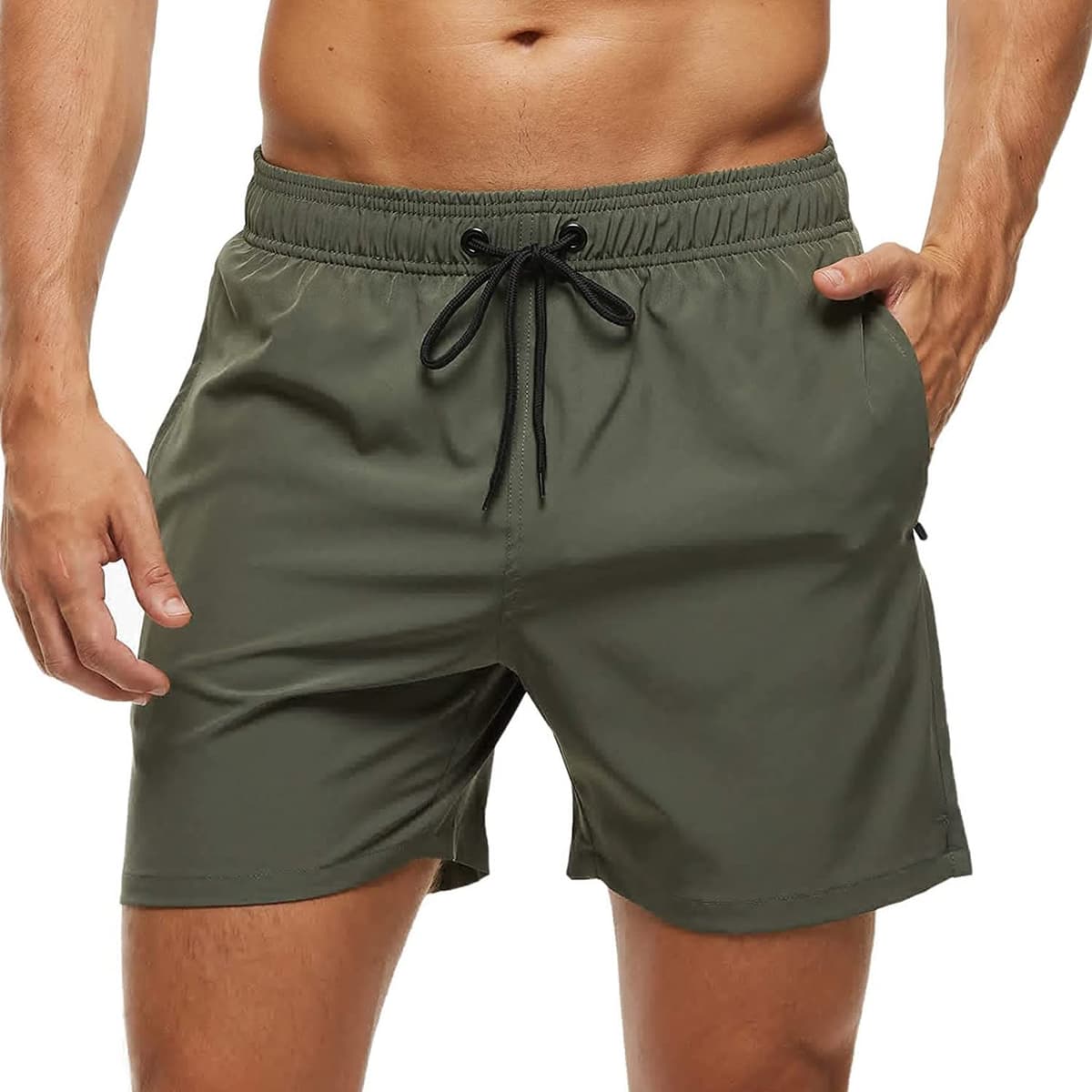 Bañador Hombre 2 en 1 Bañador de Secado Rápido con Forro de Malla y Cordón de Ajuste para Playa Bañador Casual Impermeable para Piscina Verano — view 27