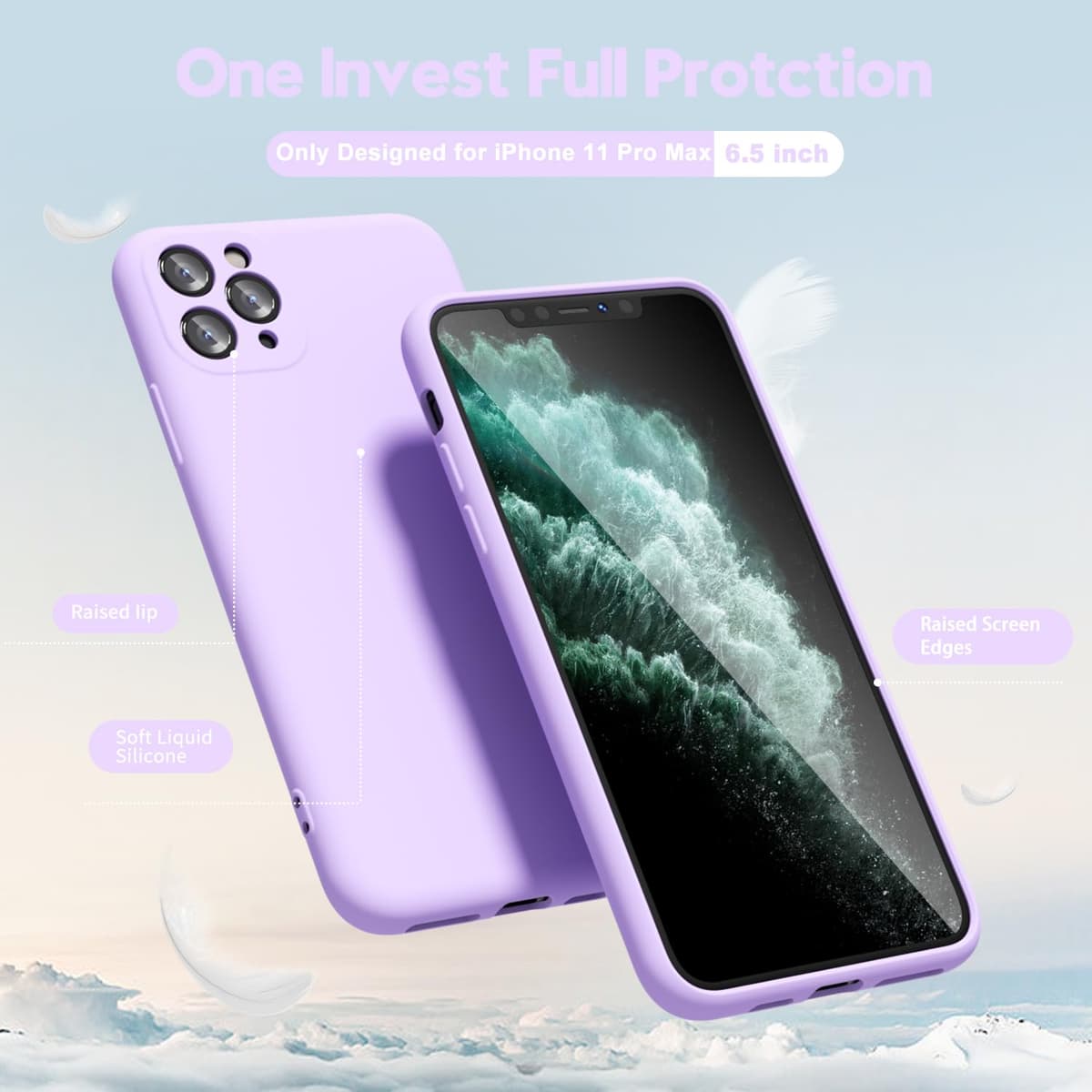 oakxco for iPhone 17 Pro Max Phone Case Liquid Silicone, Cute Thin Slim Grip Soft Rubber Gel for Women Men, Smooth Matte TPU Plain Solid Color Girly Simple Case with Camera Cover, Light Pink — view 1084