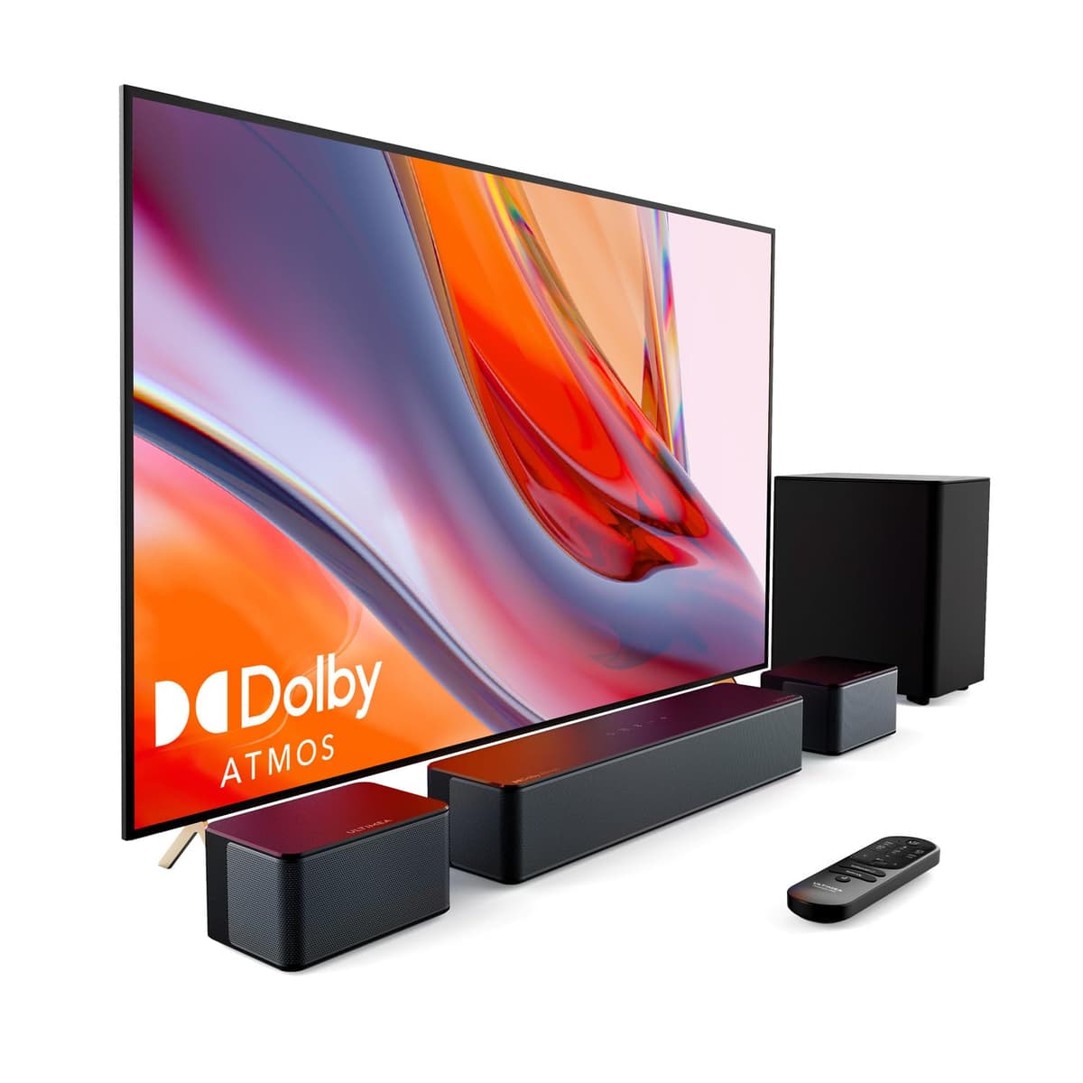 ULTIMEA 5.1ch Barra de Sonido TV con Dolby Atmos, Sistema de Sonido Envolvente para Home Cinema, Barra de Sonido con Subwoofer para TV, 340W, Bajos Ajustables, App, Bluetooth 5.4, Poseidon M60 Boom — view 12