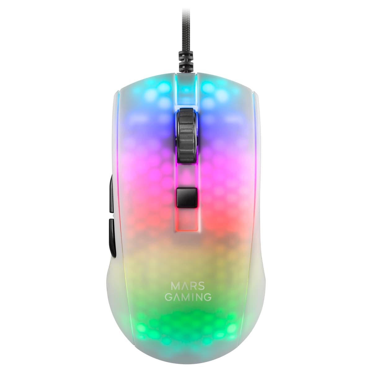 Mars Gaming MM024, Ratón Gaming RGB, Sensor Óptico 4000 dpi, Switches Mecánicos Huano, Iluminación RGB Flow, Ajuste On-The-Fly 1200/2400 / 3200/4000 dpi, Compatibilidad Multiplataforma, Negro — view 8