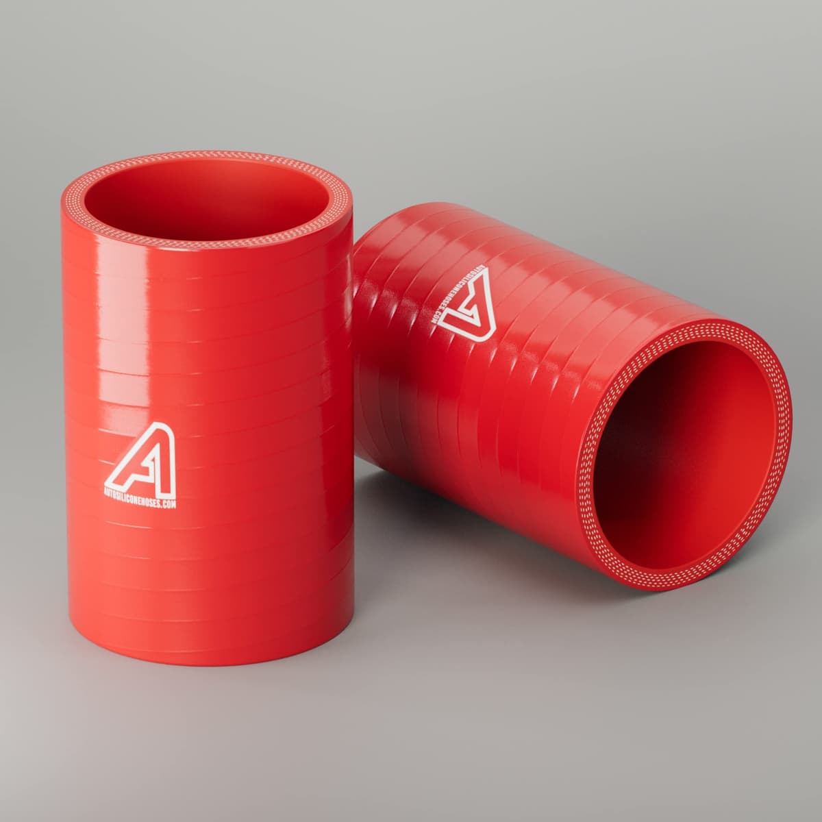 76mm 3" ID Silicone Straight Hose Joiner Coupler 75mm Length Red — view 4