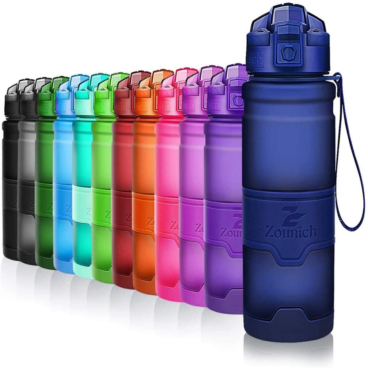 ZOUNICH Botella Agua Deporte Botellas Agua Niños sin BPA, Reutilizable Tritan Plástico Ecologica con Filtro, 400ml/500ml700ml/1l, Cantimploras para Gimnasio, Bicicleta, Colegio, Oficina, Viajes — view 7
