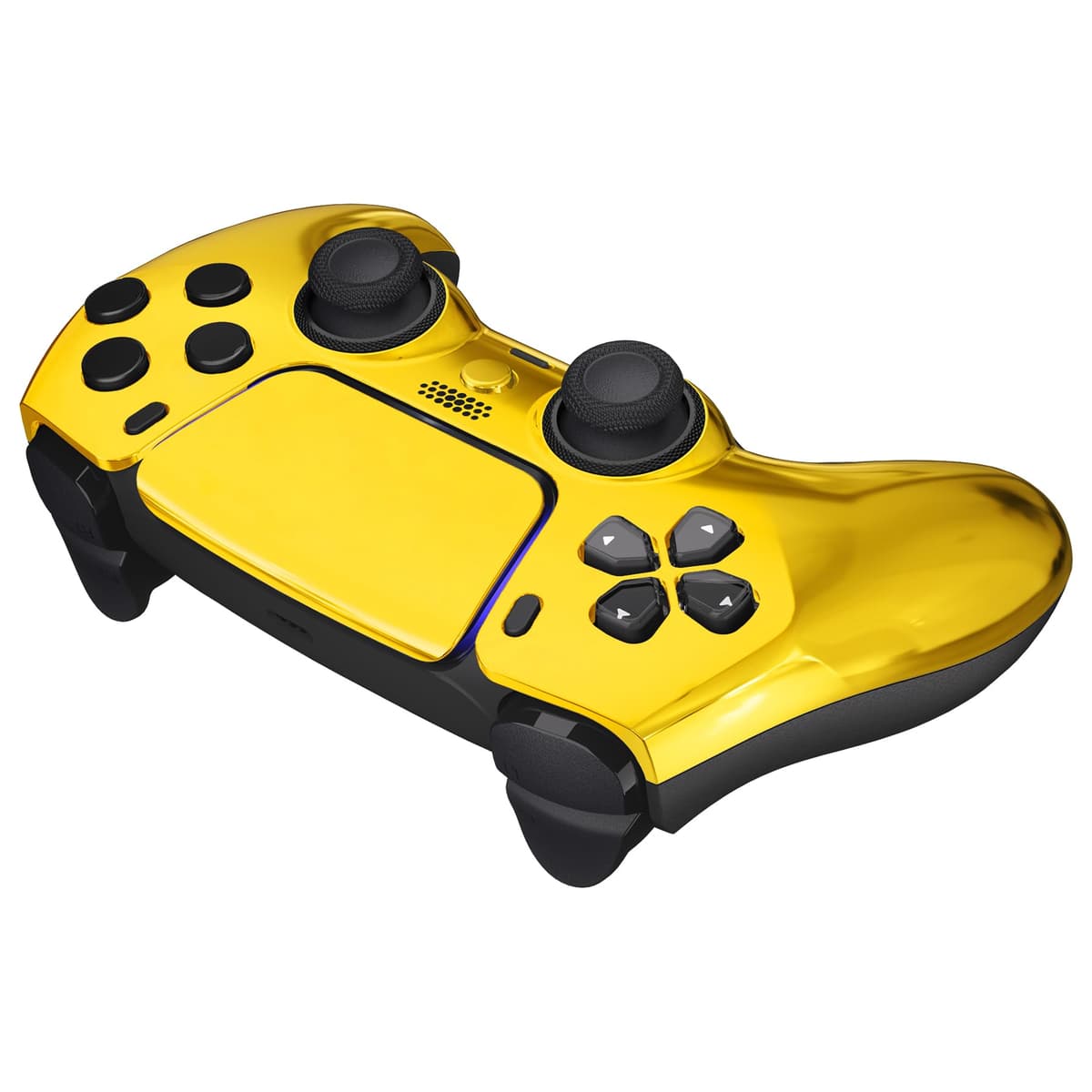 eXtremeRate Luna Rediseñado Carcasa Frontal con Panel Táctil Compatible con ps5 BDM-010 BDM-020 BDM-030 BDM-040 Control Placa Frontal Funda Portectora Compatible con ps5 Mando(Dorado Cromo) — view 9