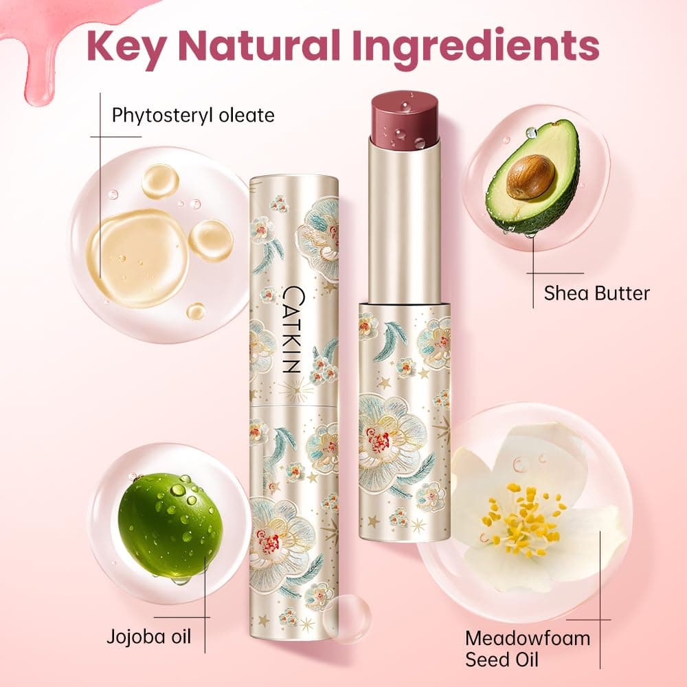 CATKIN Glossy Coloured Lip Balm, Bálsamo Labial Hidratante Con Color, Brillo de Labios, Bálsamo Voluminizador, Protector y Reparador Labial, Ingredientes Naturales, 3.4g — view 5