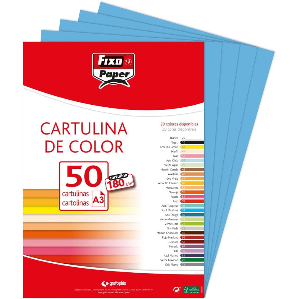 Fixo Paper 11110470 - Pack de 100 – Cartulina blanca A4, 180g — view 135