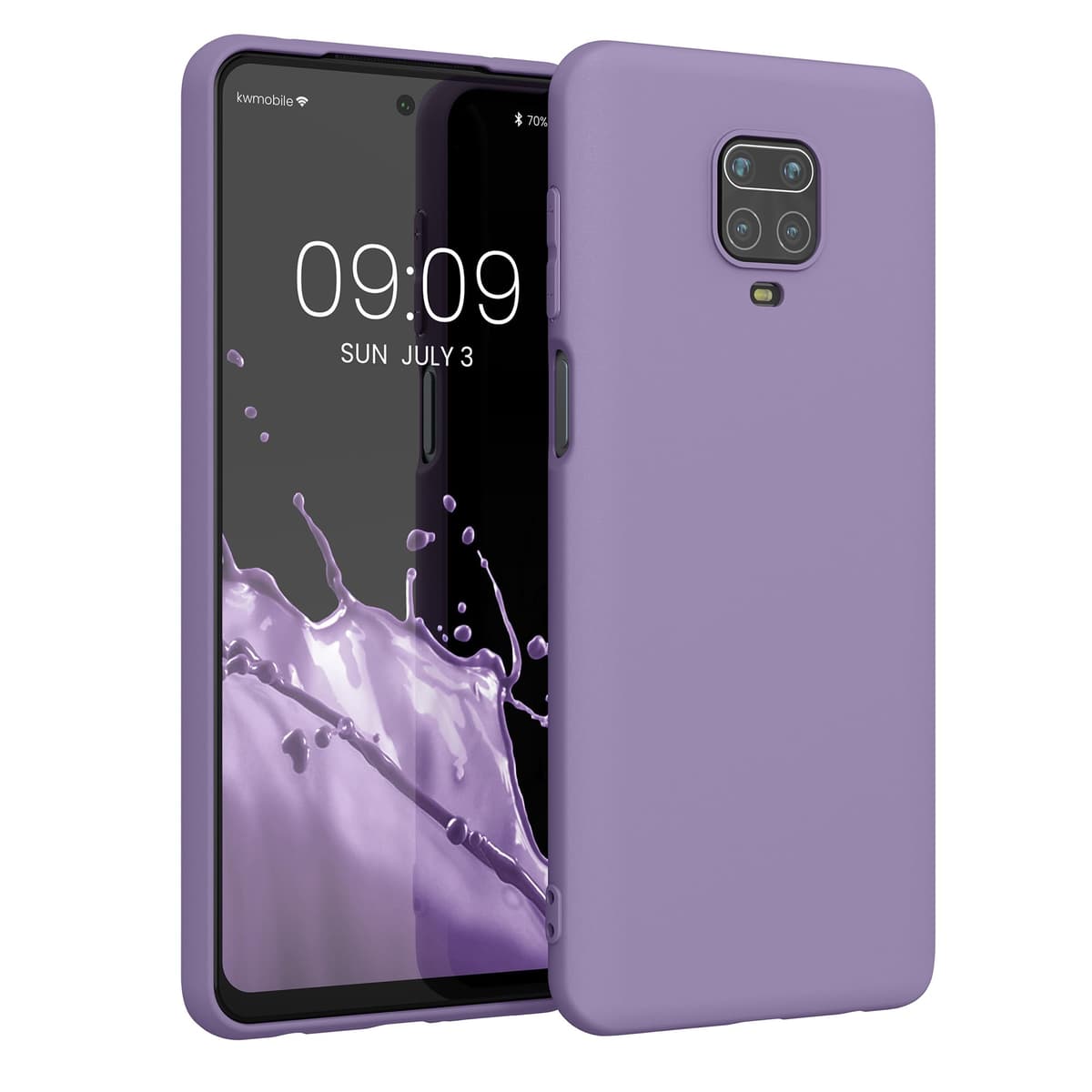 kwmobile Carcasa Compatible con Xiaomi Redmi Note 14 Pro 5G / Poco X7 Funda - Funda Ultrafina de TPU con Bordes elevados - Lavanda Metalizado — view 333