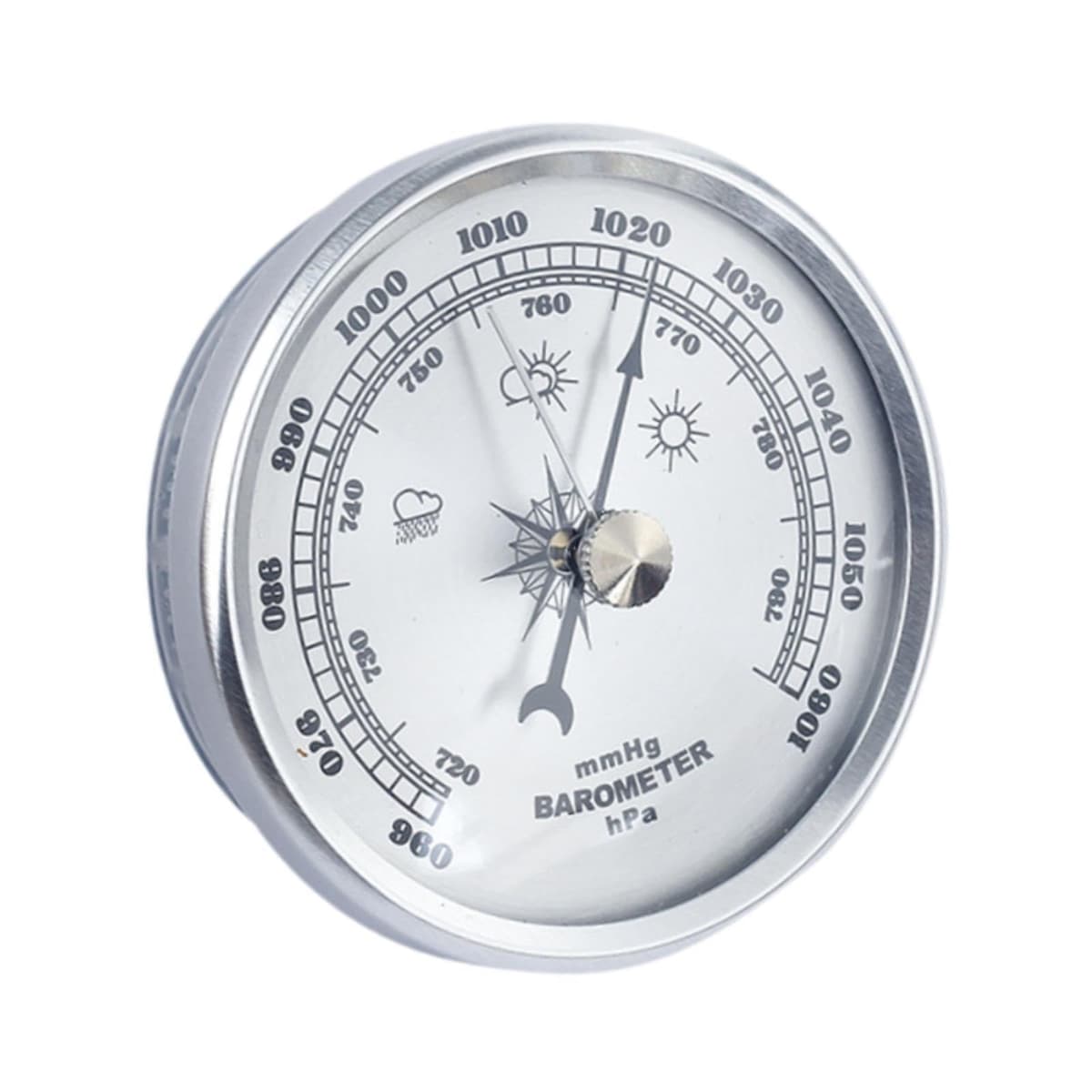 kesurpae Barómetro aneroide de Pared Empotrado, manómetro de presión atmosférica precisión, diámetro Interior 20 mm, manómetro presión atmosférica analógico Pared, Plata — view 2