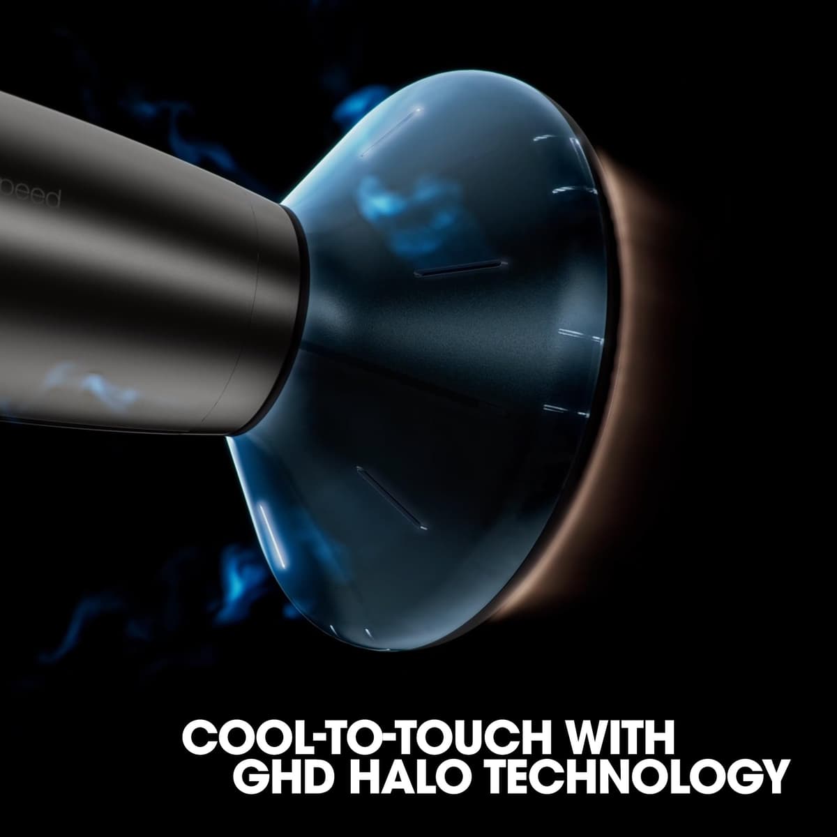 ghd Speed Hair Dryer Concentrator Nozzle Diffuser- Professional Precision Styling, 66mm in Black, Strong Magnetic Connection, Cool-to-Touch, Enhanced Shine and Shape - for All Hair Types — view 5
