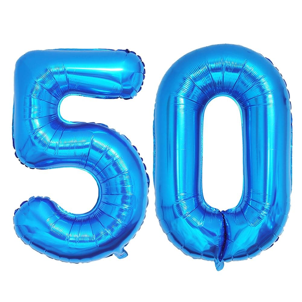 Foil Globo Número 5 Azul 40" (101cm), Inflable Helio o aire, Gigante Numeros 0-9, 10-19, 20-29, 30-100, Grande Globos Decoración para La Boda Aniversario y Cumpleaños Fiestas — view 468