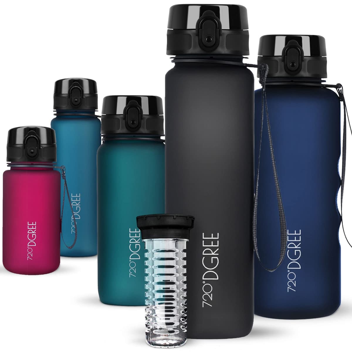 720°DGREE Botella de agua uberBottle – 1,5 litros, 1500ml | Novedosa botella deportiva | Sin BPA | Ideal para niños, fitness, deportes, fútbol, guardería, escuela, pequeños, antigoteo — view 96