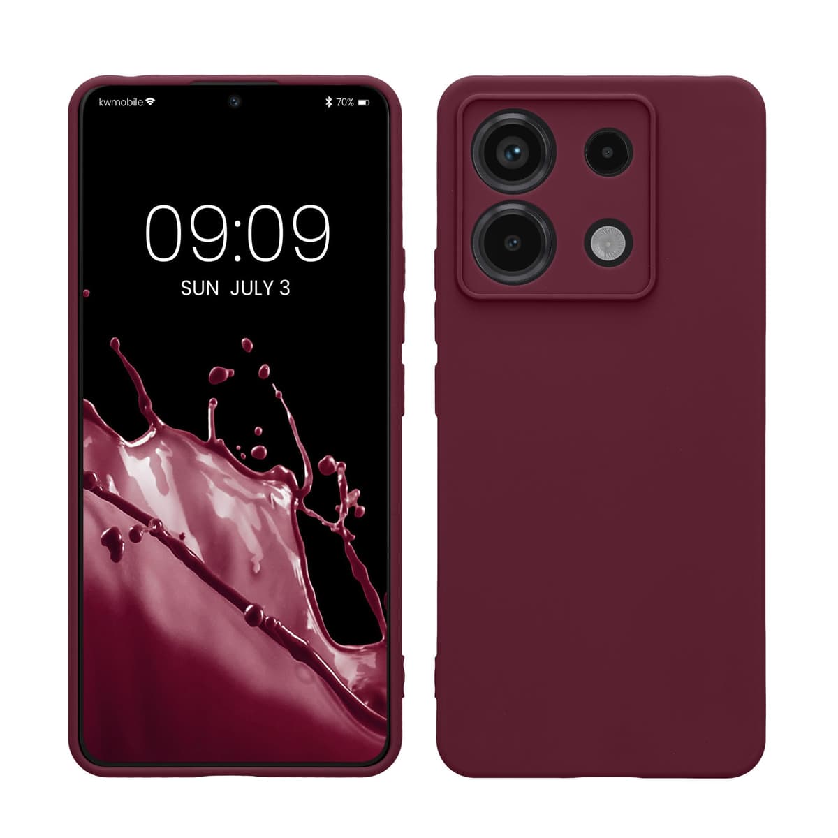 kwmobile Carcasa Compatible con Xiaomi Redmi Note 14 Pro 5G / Poco X7 Funda - Funda Ultrafina de TPU con Bordes elevados - Lavanda Metalizado — view 219