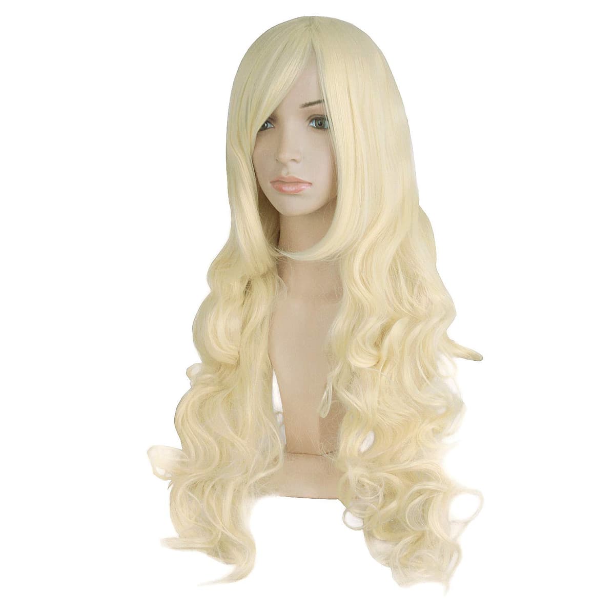Mapofbeauty 32 Pulgadas/80cm de Luz Rubia Pelo Largo Rizado Ondulado Peluca Cosplay Peluca — view 55