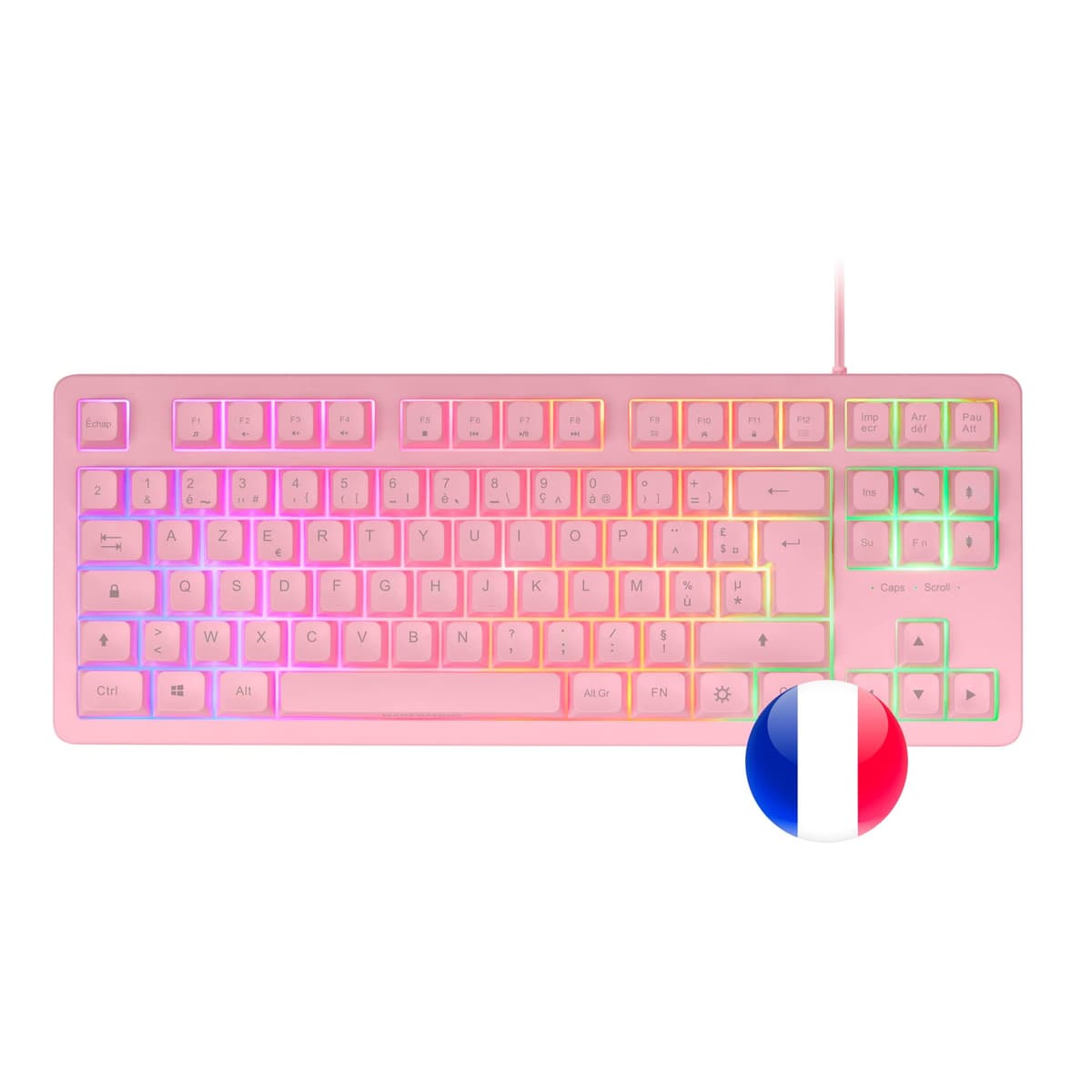 Mars Gaming MKPRO, US, Teclado Mecánico Gaming Completo, RGB Chroma, Switches Hot-Swap Mecánicos, Antighosting, Rueda de Control, Software, Multiplataforma, Switch Silent, Blanco — view 36