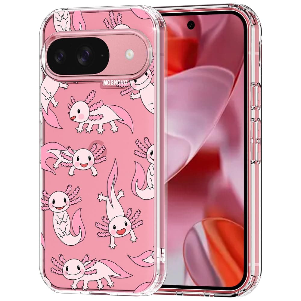 MOSNOVO Case for Google Pixel 9 & Pixel 9 Pro, [Buffertech 6.6ft Military-Grade Drop Protection] [Anti Peel Off Tech] Clear TPU Bumper Phone Case Cover Design - Eucalyptus — view 34