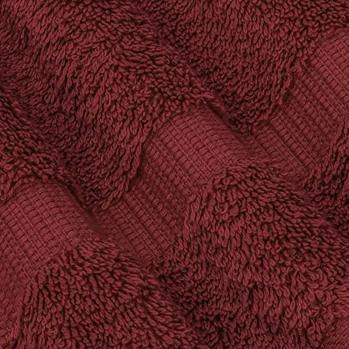 Chakir Turkish Linens 100% Cotton Premium Turkish Towels for Bathroom | 27'' x 54'' (4-Piece Bath Towels - Cranberry) — view 2