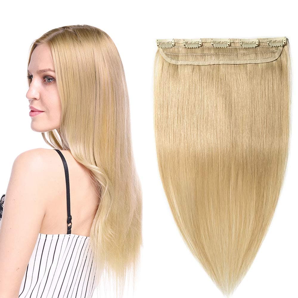 12 inch Clip in Hair Extension Human Hair One Piece 100% Real Remy [#2 Dark Brown] 3/4 Full Head Straight Hair Pieces for Women Invisible Short (40g) — view 41