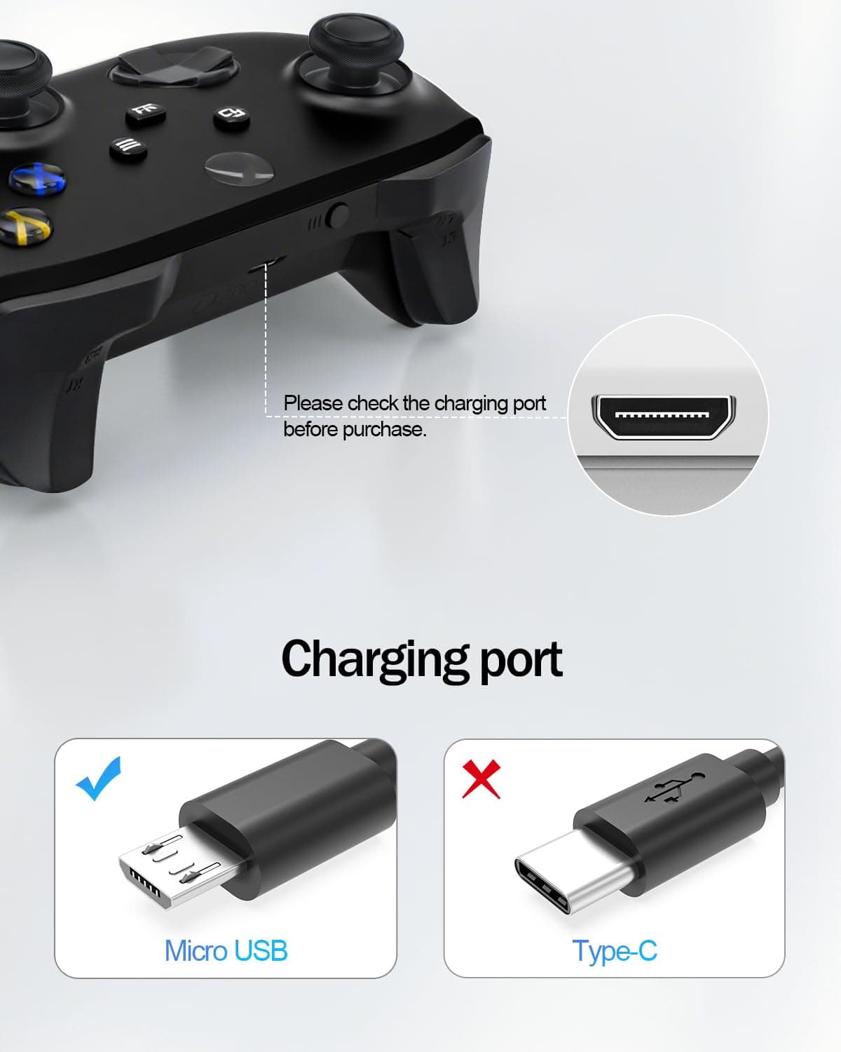 Superer Micro USB Charger Cable Fit for Sony PS4, Xbox One, PlayStation 4, PS4 Pro, PS4-Slim, Fit for Xbox One S/X Series Controller Fast Charging Cord - Durable Power Lead (1 Pack, 1.5 M) — view 2