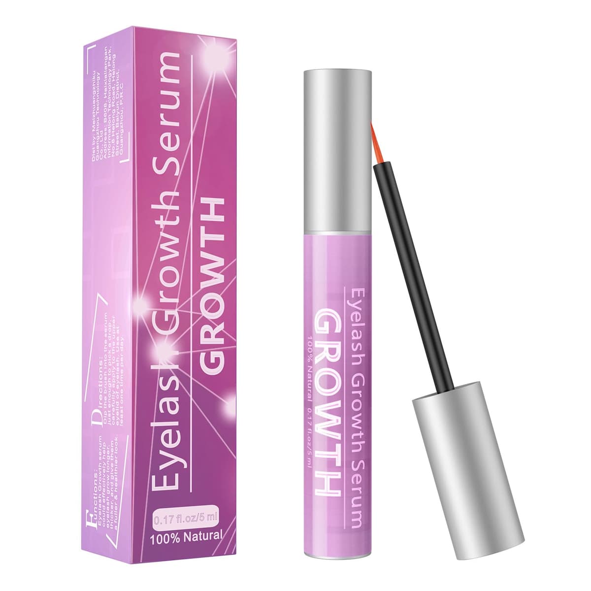 IPRILRY Eyelash Growth Serum with Natural Formula Lash Serum for Eyelash Growth for Longer,Fuller Looking Lashes Gentle for Eyelash 0.17 Fl Oz
