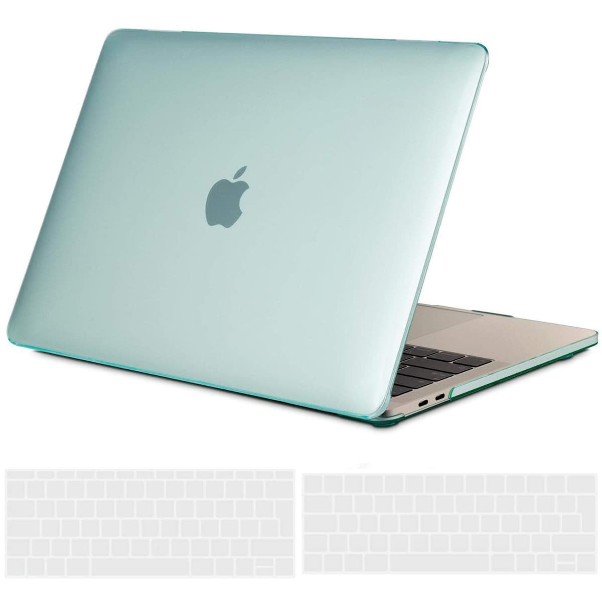 TECOOL Case compatible with MacBook Air M1 & MacBook Air 13 inch Retina 2020 2019 2018 (A2337 A2179 A1932), Plastic Snap On Hard Shell Cover & UK EU Keyboard Protector, Crystal Clear (Glossy) — view 41