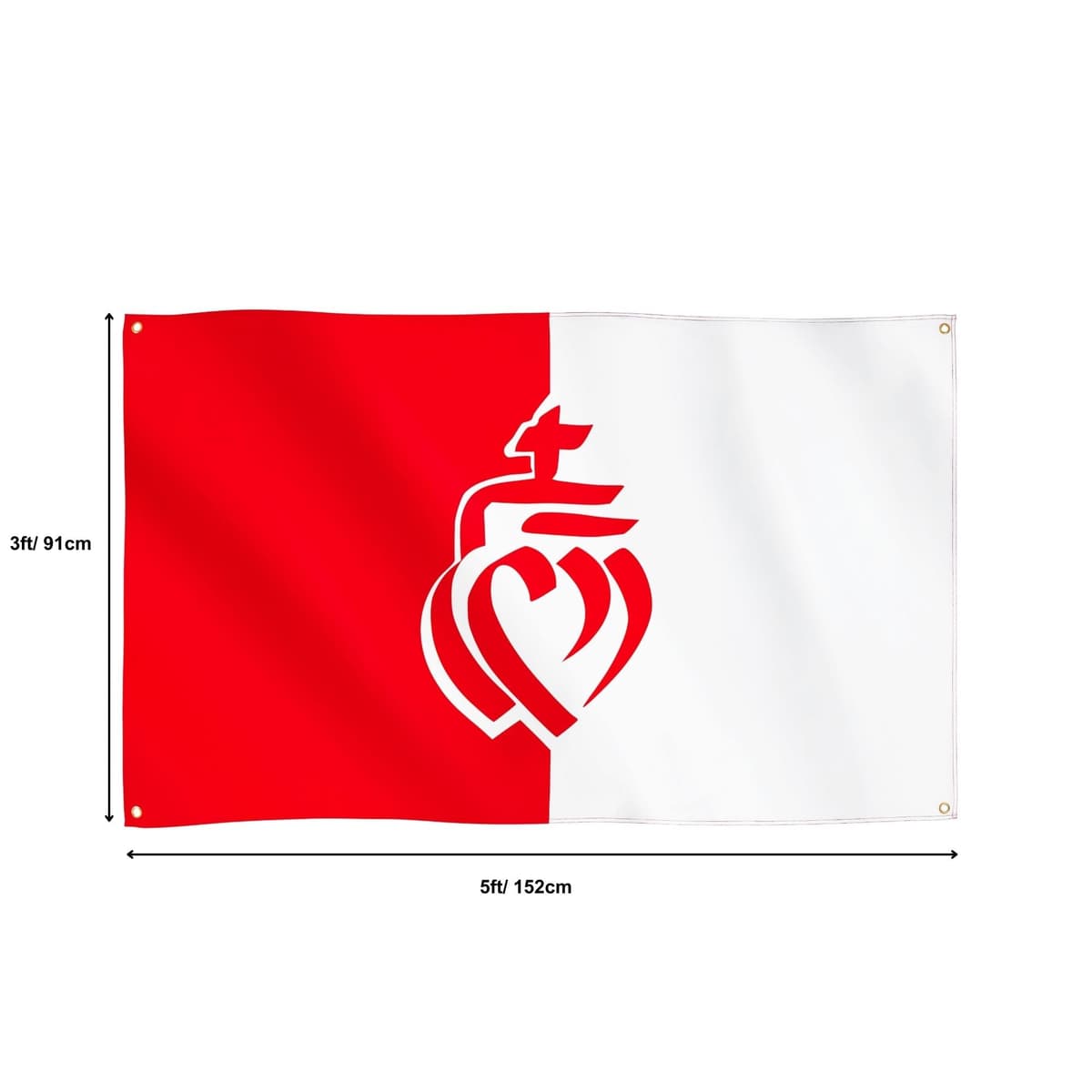 Runesol Cornwall Flag - 91x152cm, 3ft x 5ft, Cornish Flag, 4 Grommets, Eyelet in Every Corner, Premium Quality, Inside & Outside Use, Vivid Colours — view 484