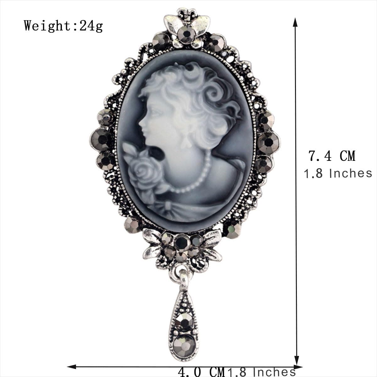 FAIRYGATE Gold Pin for Dress Brooch Crystal Pins Badge Enamel Lapel Brooches for Women Jewelry Decoration for Birthday Dating Party Anniversary UC31 — view 2