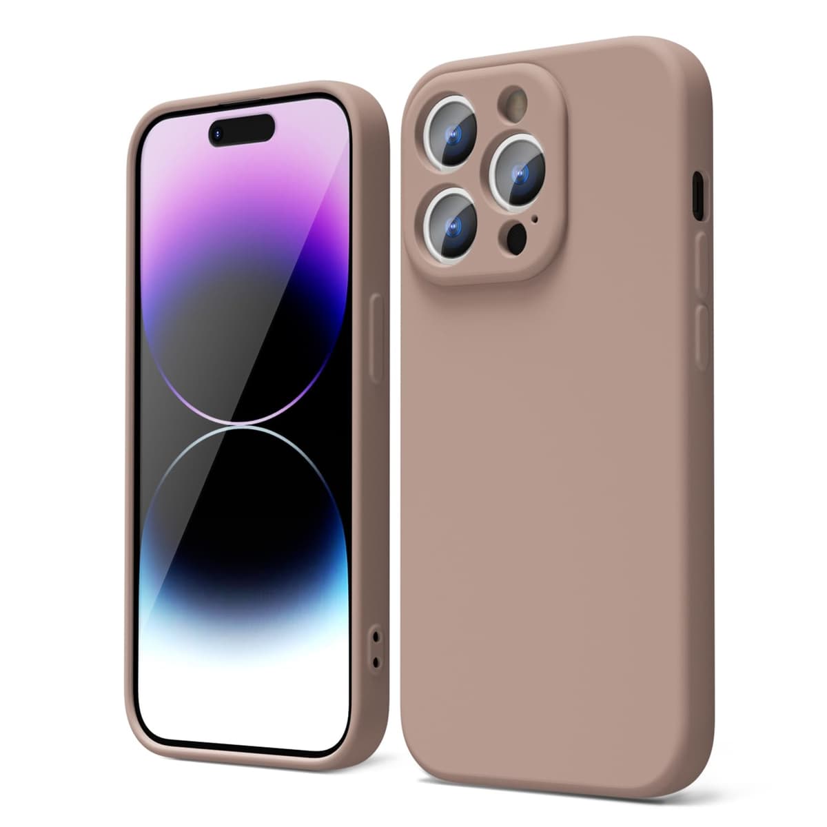 oakxco for iPhone 17 Pro Max Phone Case Liquid Silicone, Cute Thin Slim Grip Soft Rubber Gel for Women Men, Smooth Matte TPU Plain Solid Color Girly Simple Case with Camera Cover, Light Pink — view 1034