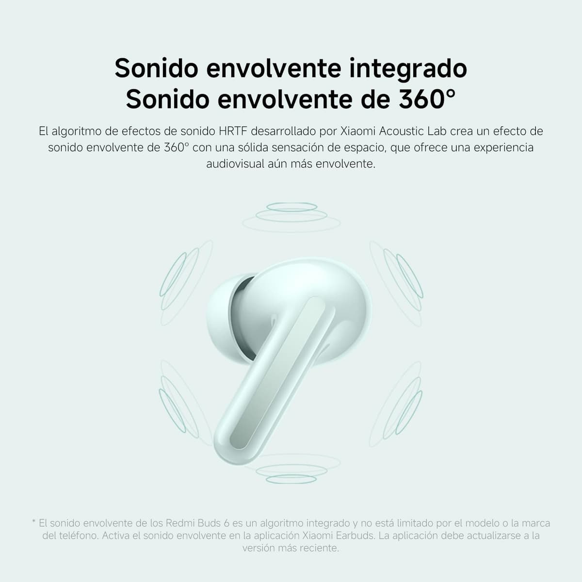XIAOMI Redmi Buds 6 - Auriculares inalámbrico, cancelación de Ruido, Ligero, 10 Horas de autonomía y 42 Horas con el Estuche de Carga, Bluetooth, Negro (Versión ES) — view 7