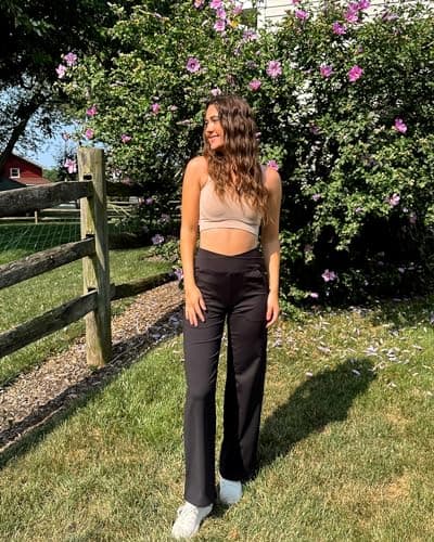 G4Free Wide Leg Pants for Women Loose Yoga Pants with Pockets Petite/Regular/Tall Stretch Casual Lounge Pants, Black, XX-Small — view 3