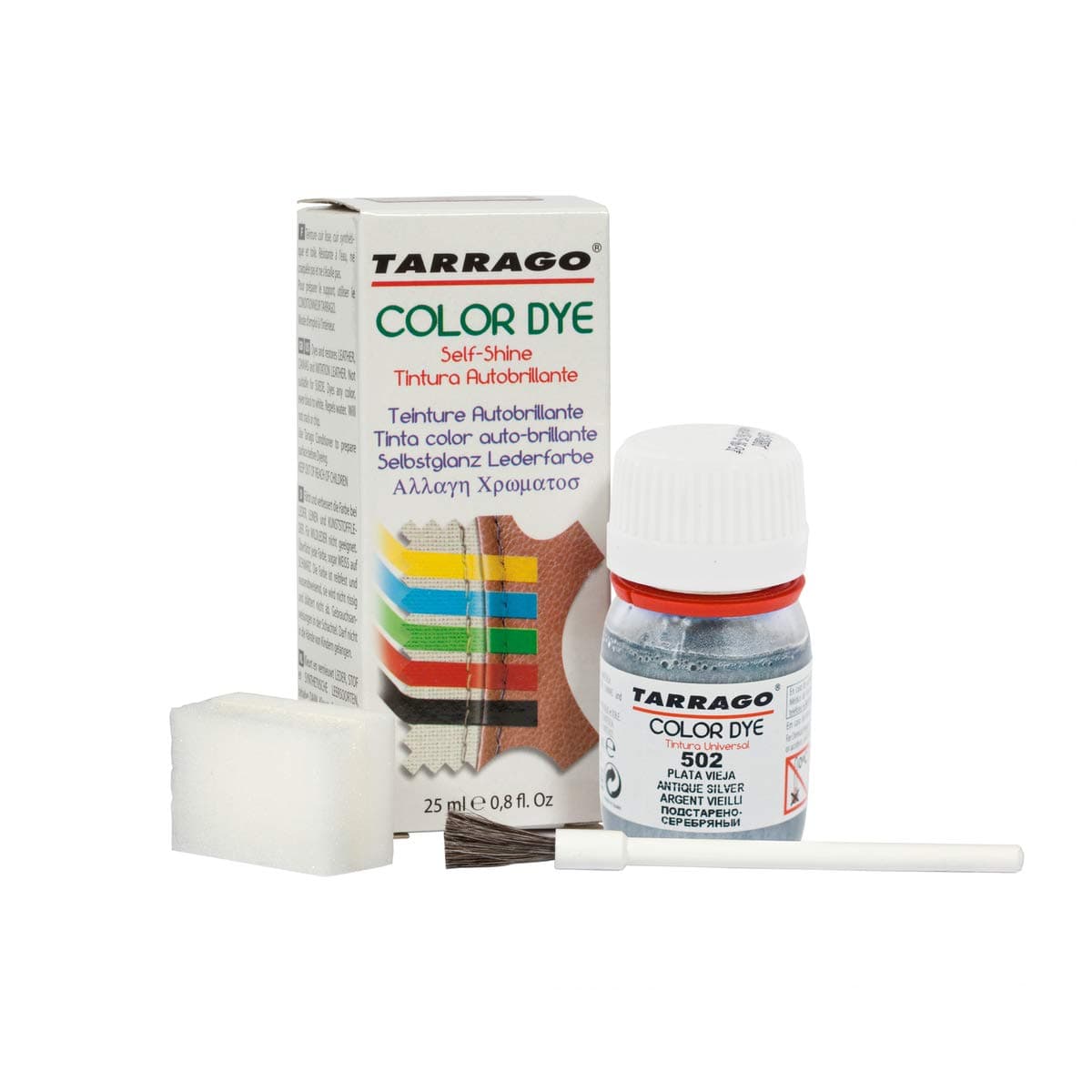Tinte para Zapatos y Bolsos de Cuero y Textil con Esponja y Brocha | Cubre Rozaduras y Desgastes del Calzado | Gama de 90 colores — view 43